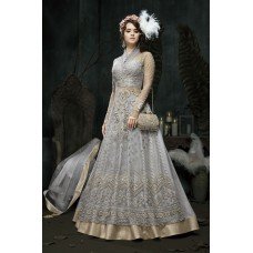 GREY INDIAN DESIGNER WEDDING AND BRIDAL GOWN